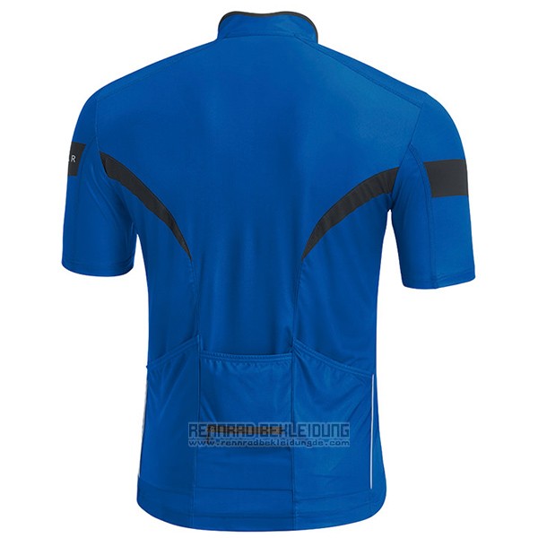 2017 Fahrradbekleidung Gore Bike Wear Power Blau Trikot Kurzarm und Tragerhose - zum Schließen ins Bild klicken